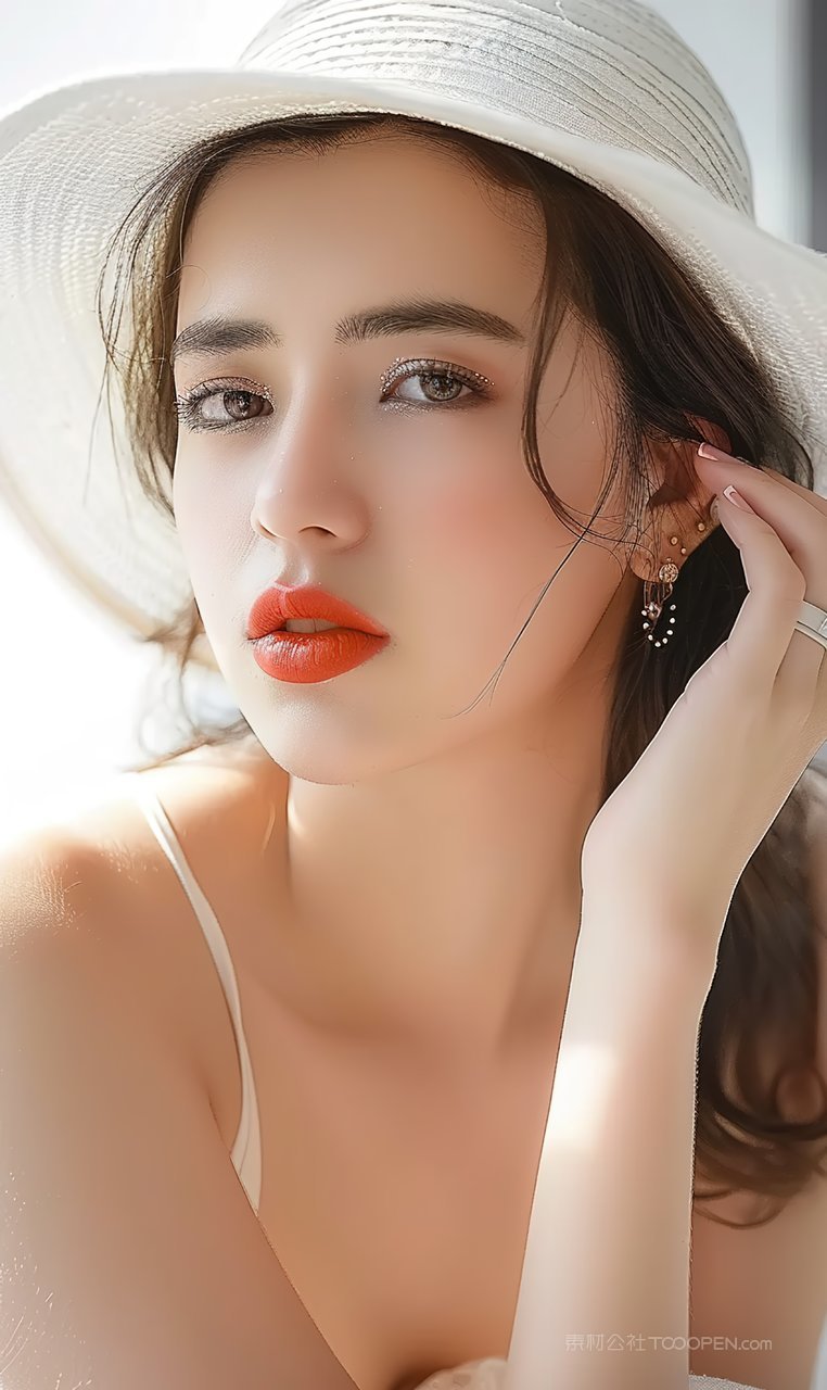 青春盛装活力女性美女美容彩妆气质