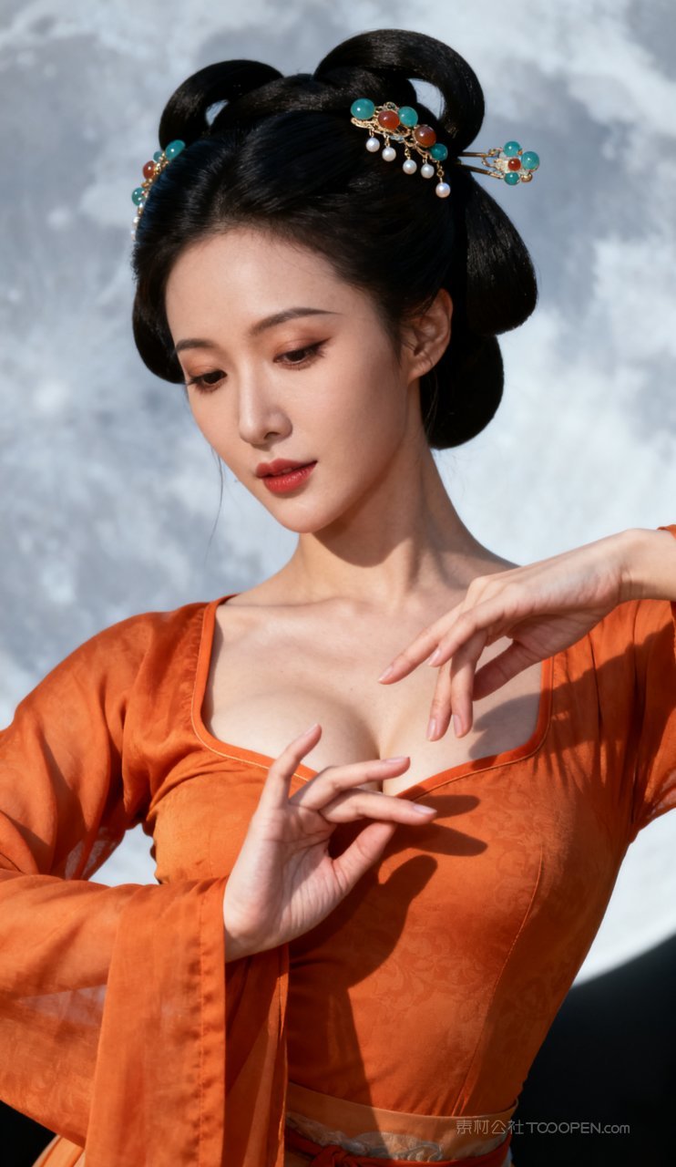 性感妩媚大胸美艳古风美女汉服