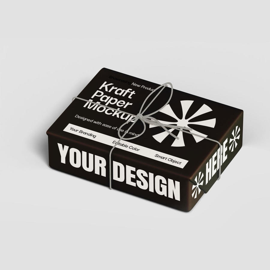 牛皮纸包裹样机