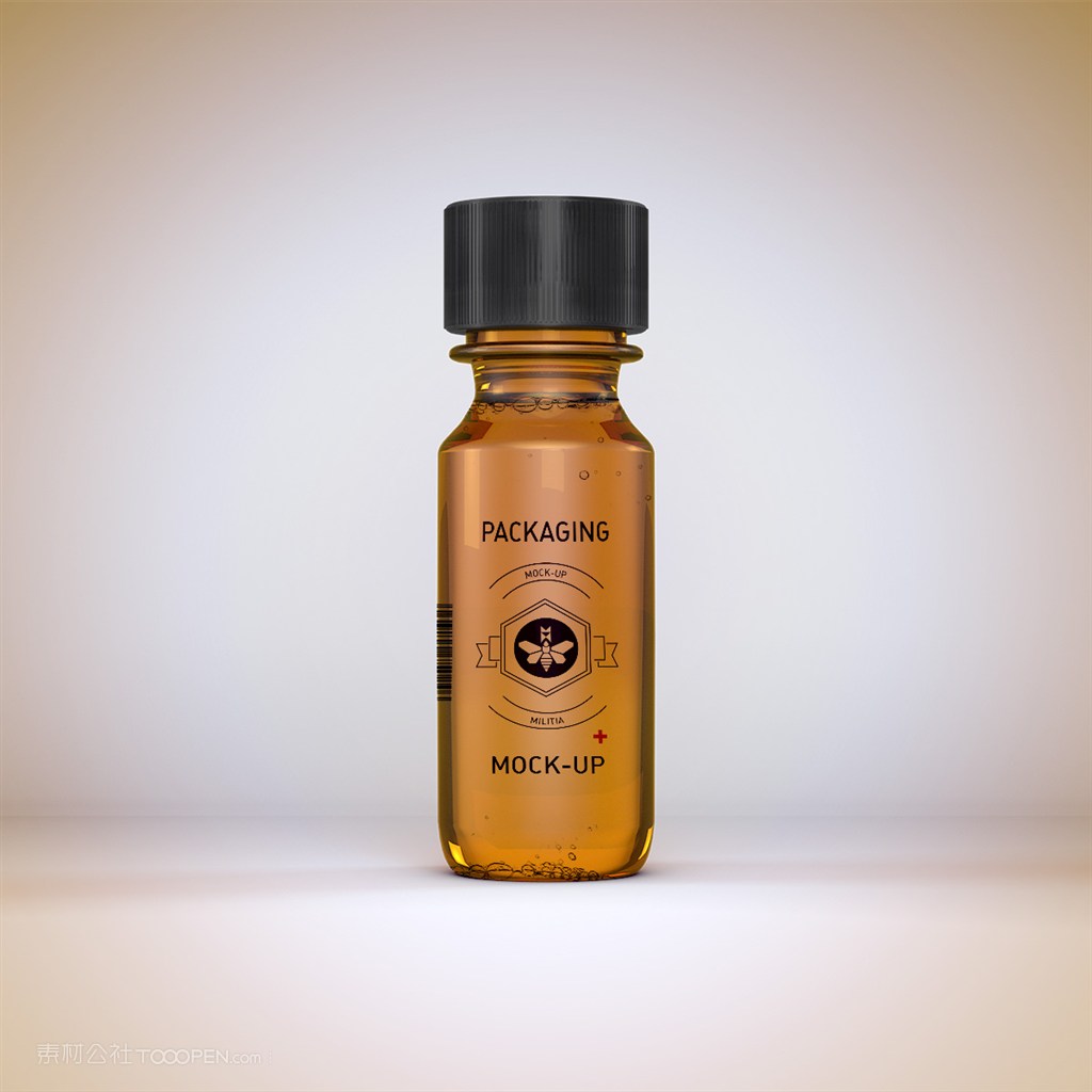 化妆品精油瓶包装设计样机模板