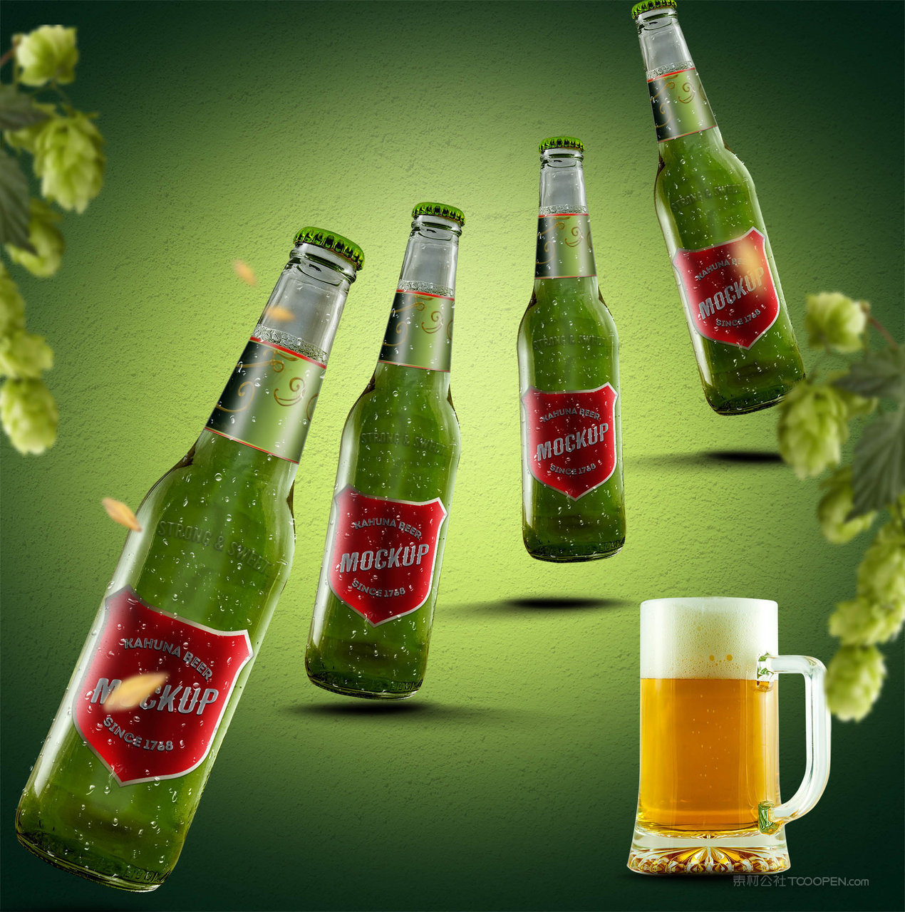 啤酒瓶包装样机