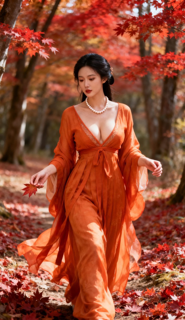 大胸性感美艳妩媚美女古风汉服