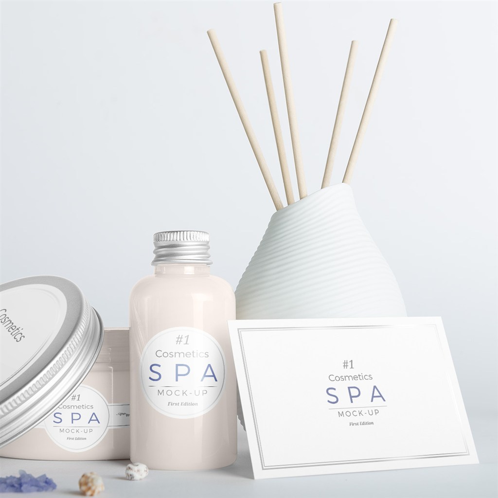 护肤品spa精油瓶子包装样机