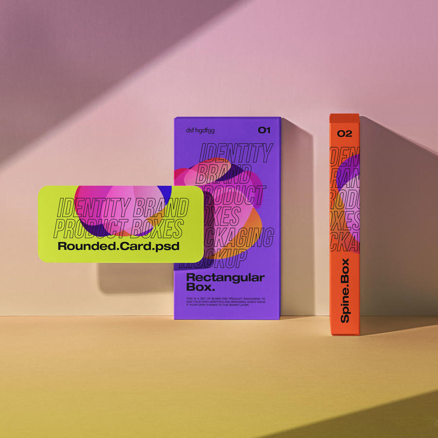 盒子样机效果图展示包装盒