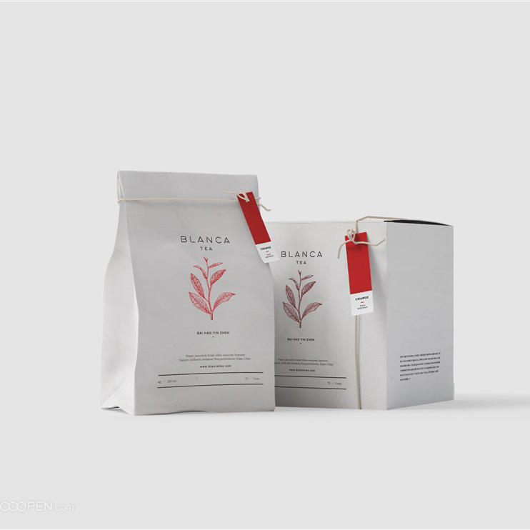 纸盒素雅茶叶系列文艺系列茶叶系列盒子包装样机模板