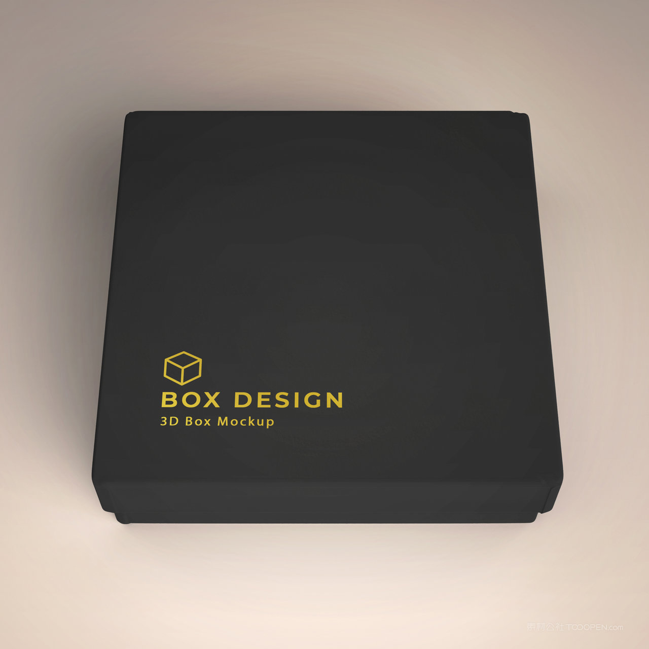 方形包装盒纸盒贴图样机