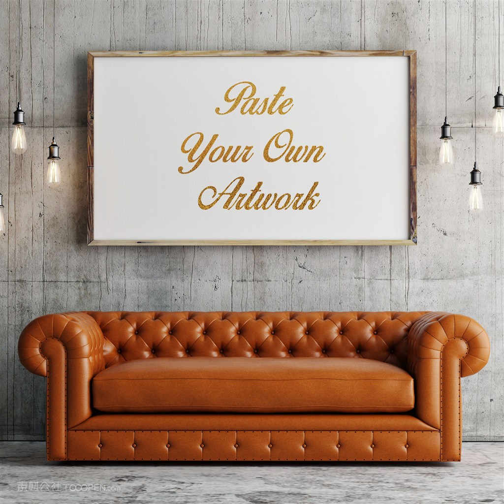 工作室背景墙装饰画画框样机