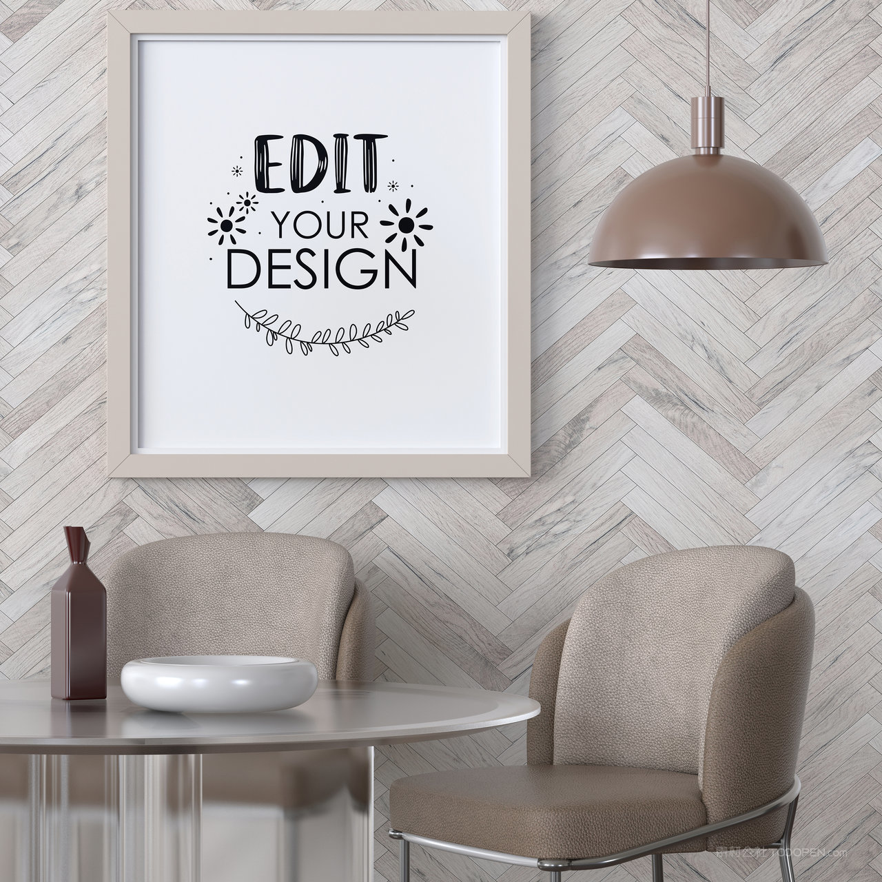 墙上挂画家居装饰画画框贴图样机