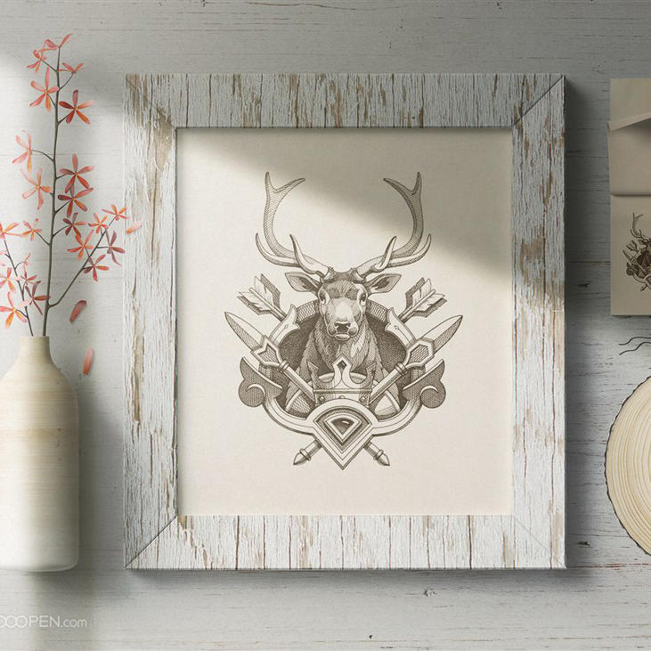 相框标签纸便签纸装饰画样机