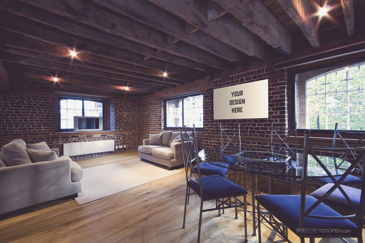 室内墙壁画框样机