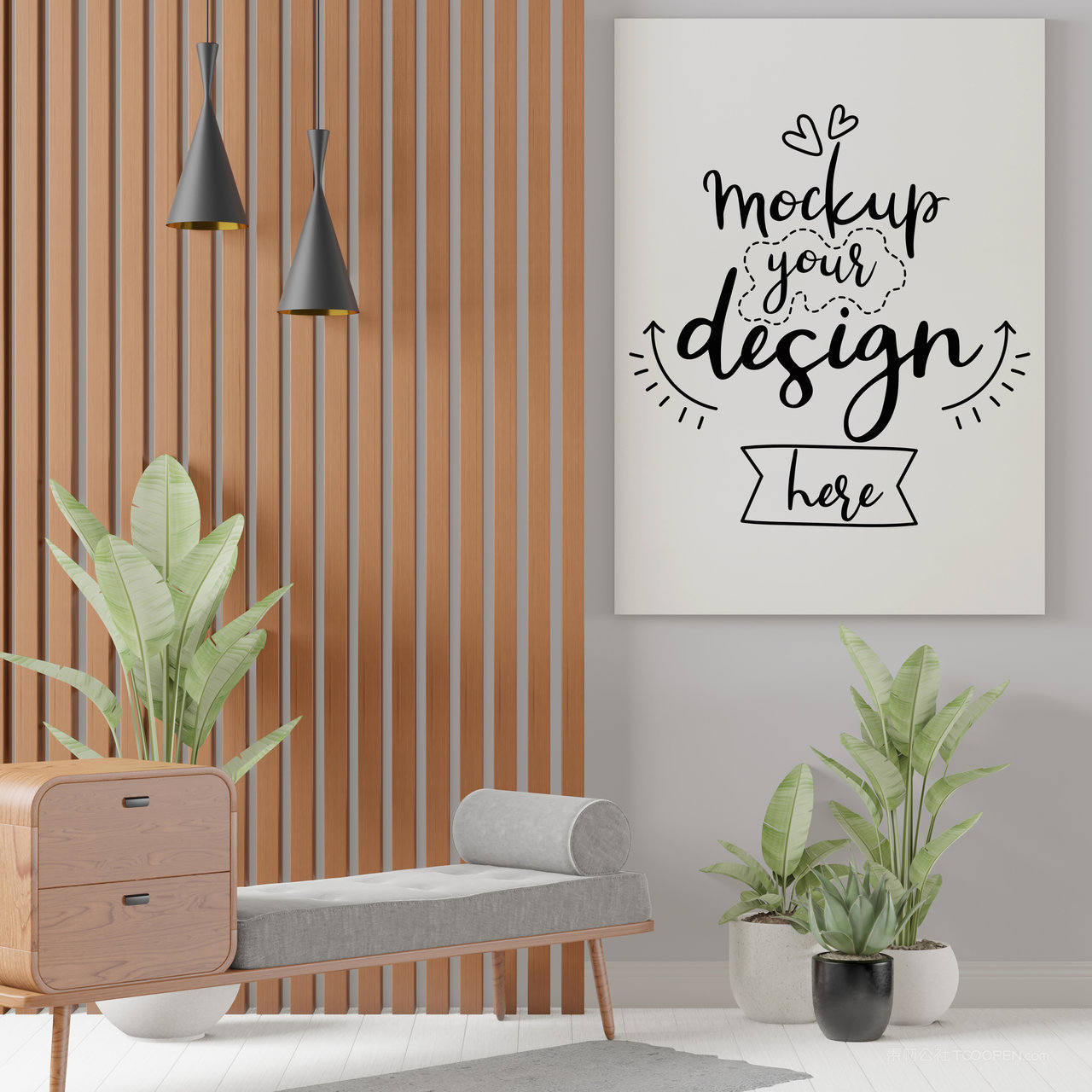 墙上挂画家居装饰画画框样机