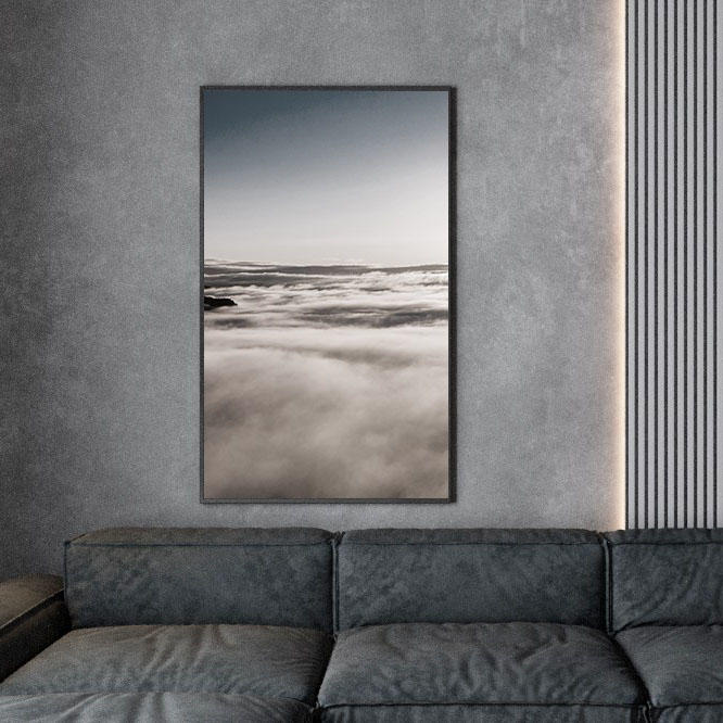 简约大气高级灰沙发背景墙装饰画样机