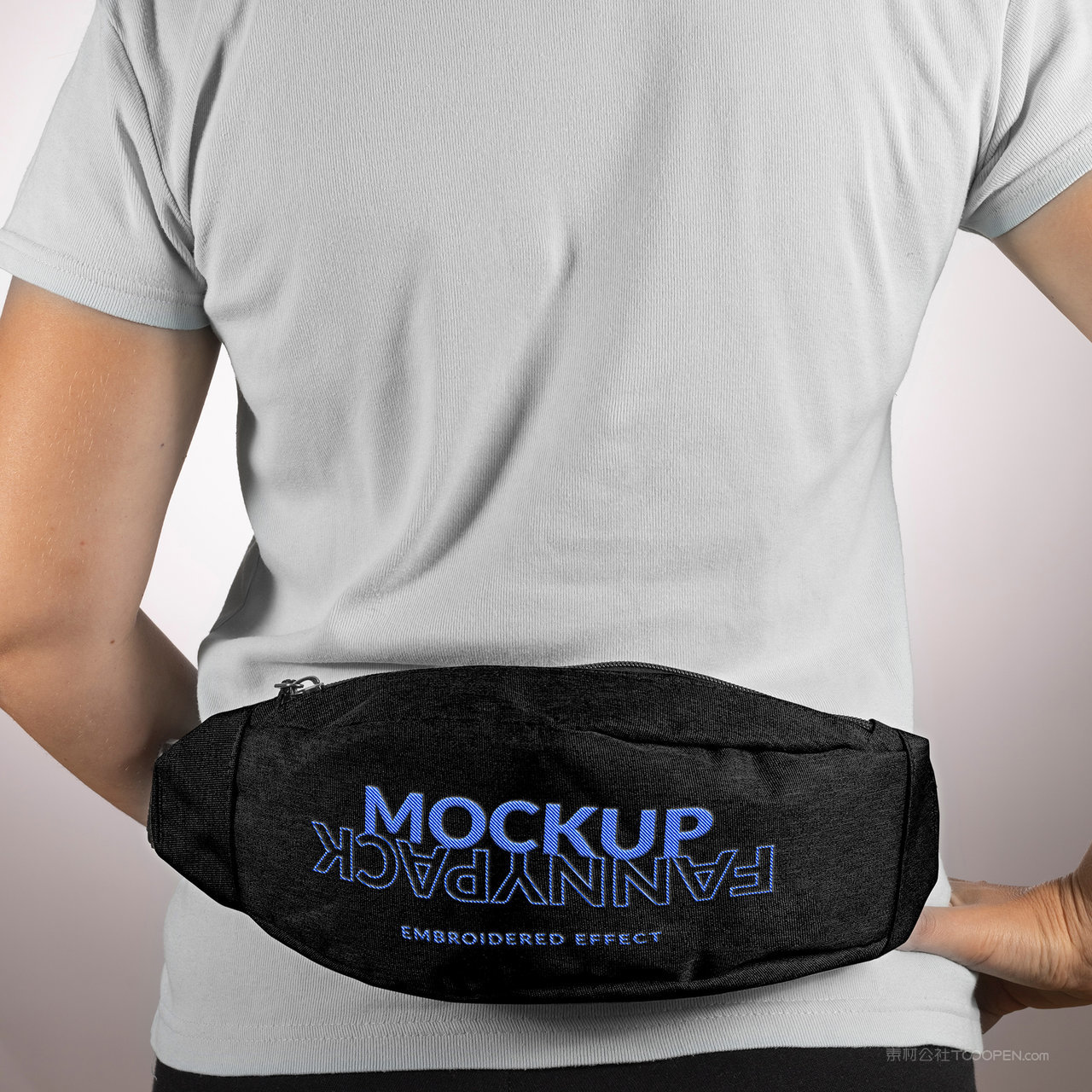 户外挎包腰包贴图样机