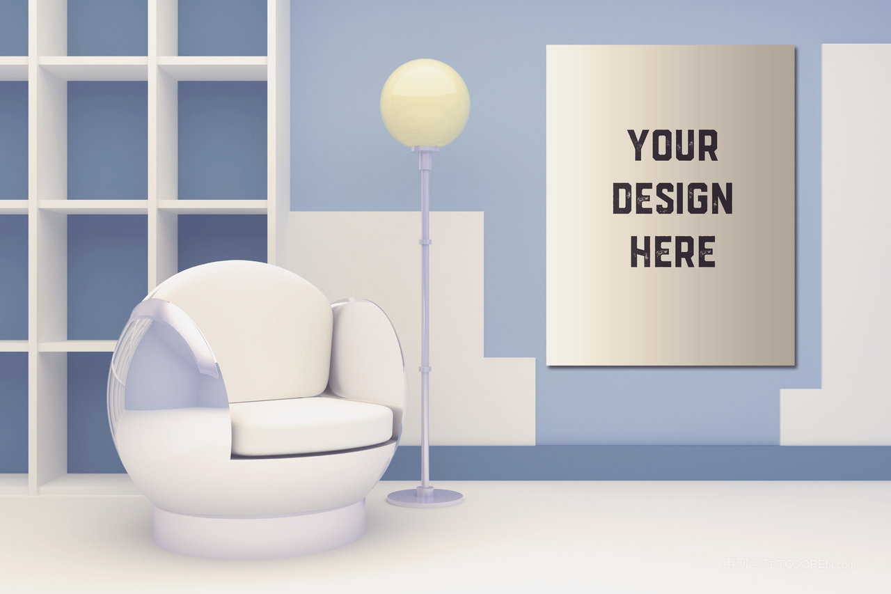 室内墙壁画框样机