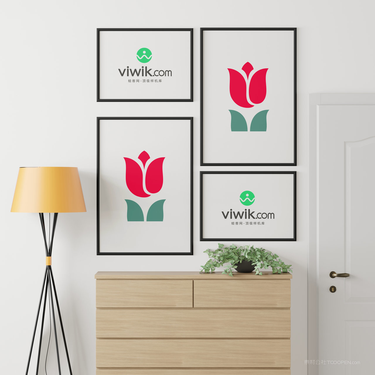 家居组合装饰画画框贴图样机