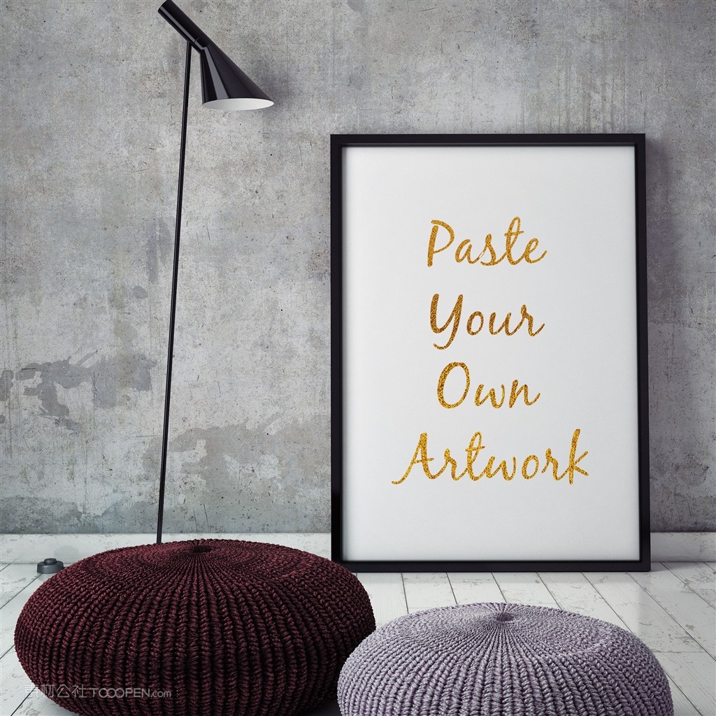 休闲区域装饰画画框样机