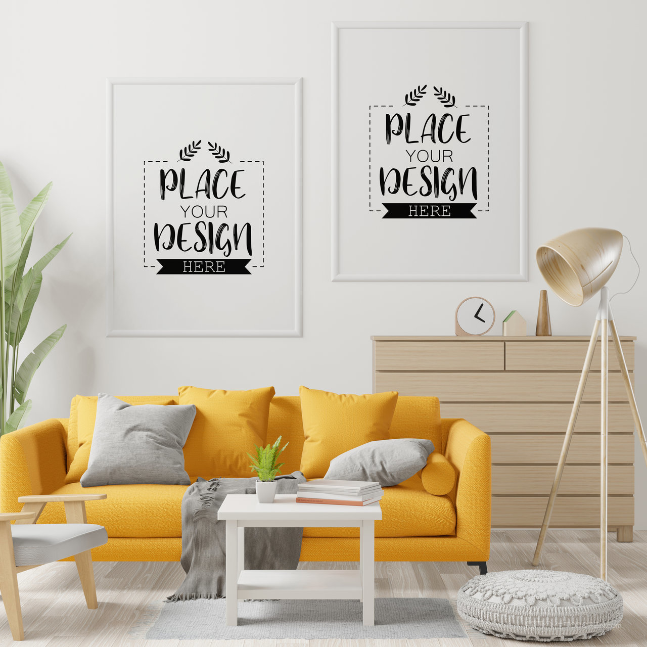 家居墙上挂画装饰画画框相框样机