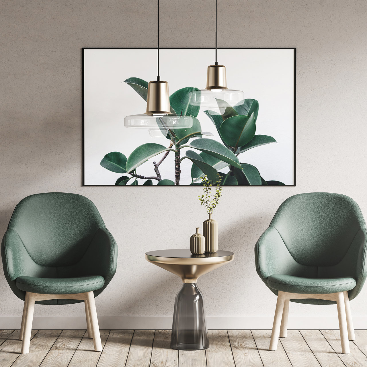 休闲区墙上挂画相片装饰画画框贴图样机