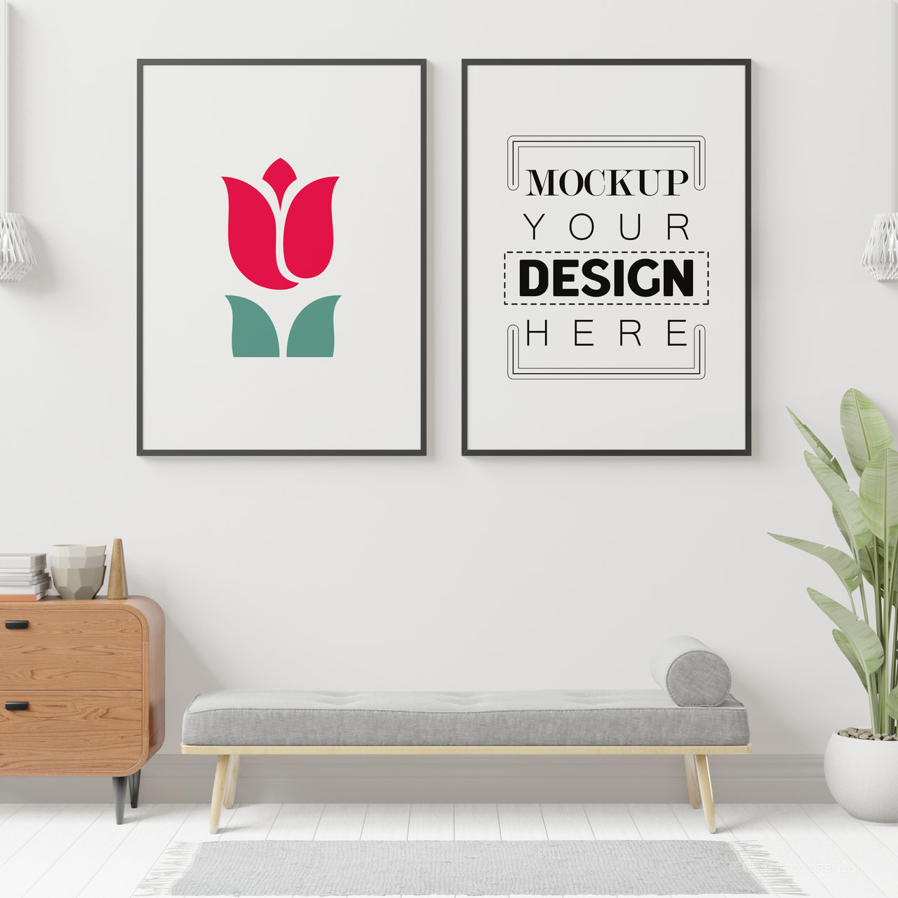 组合装饰画画框相框墙上挂画贴图样机