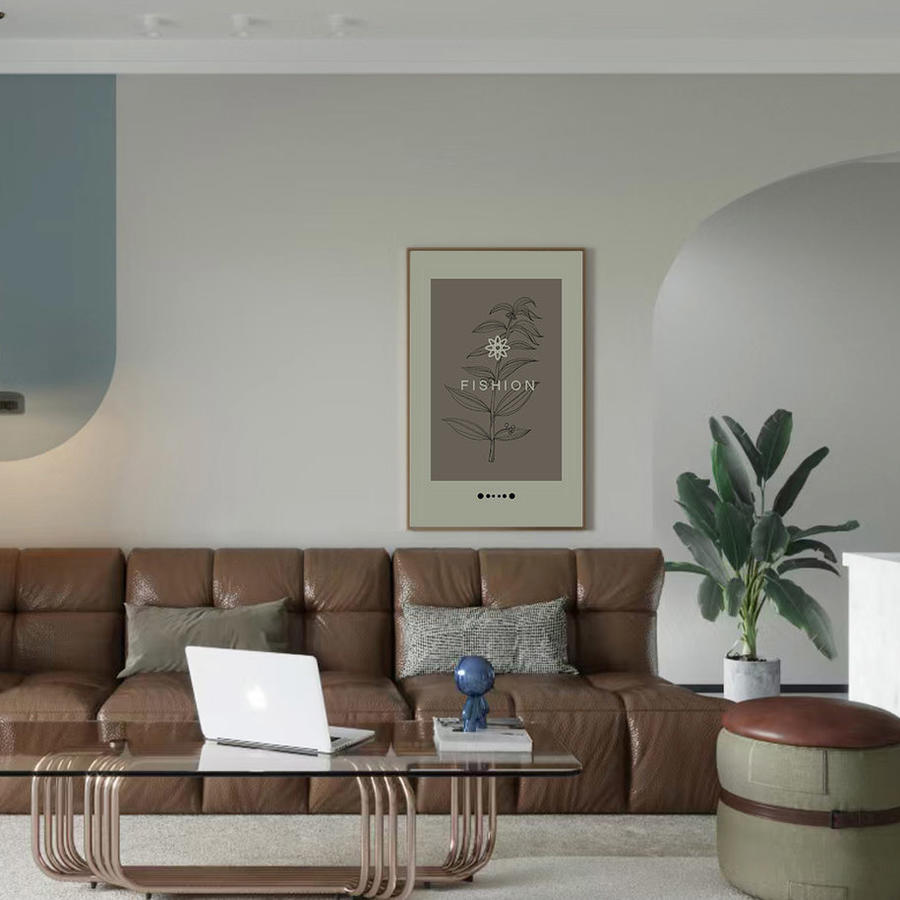 大气现代轻奢客厅沙发装饰画样机