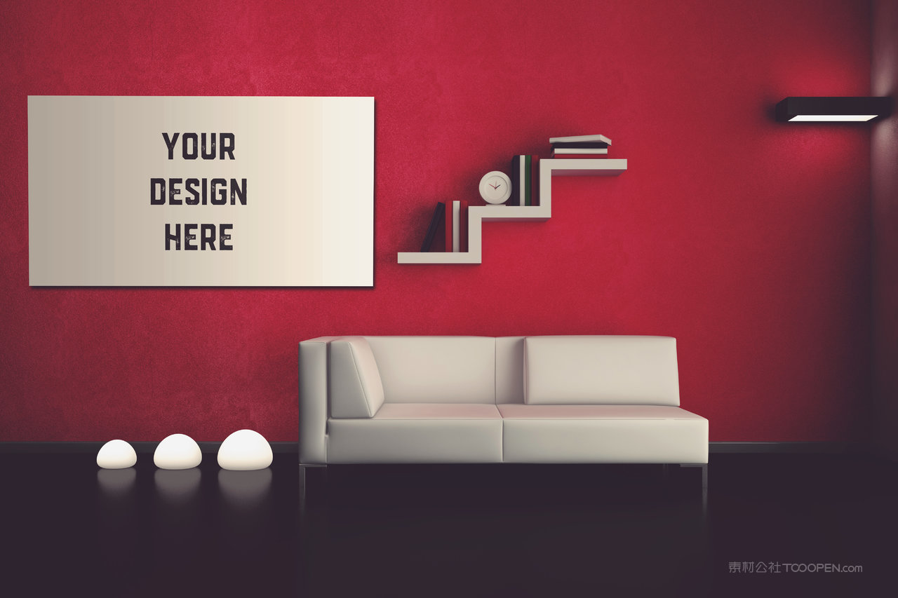 室内墙壁画框样机