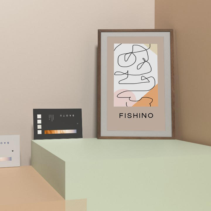 大气简约的卡片和装饰画样机