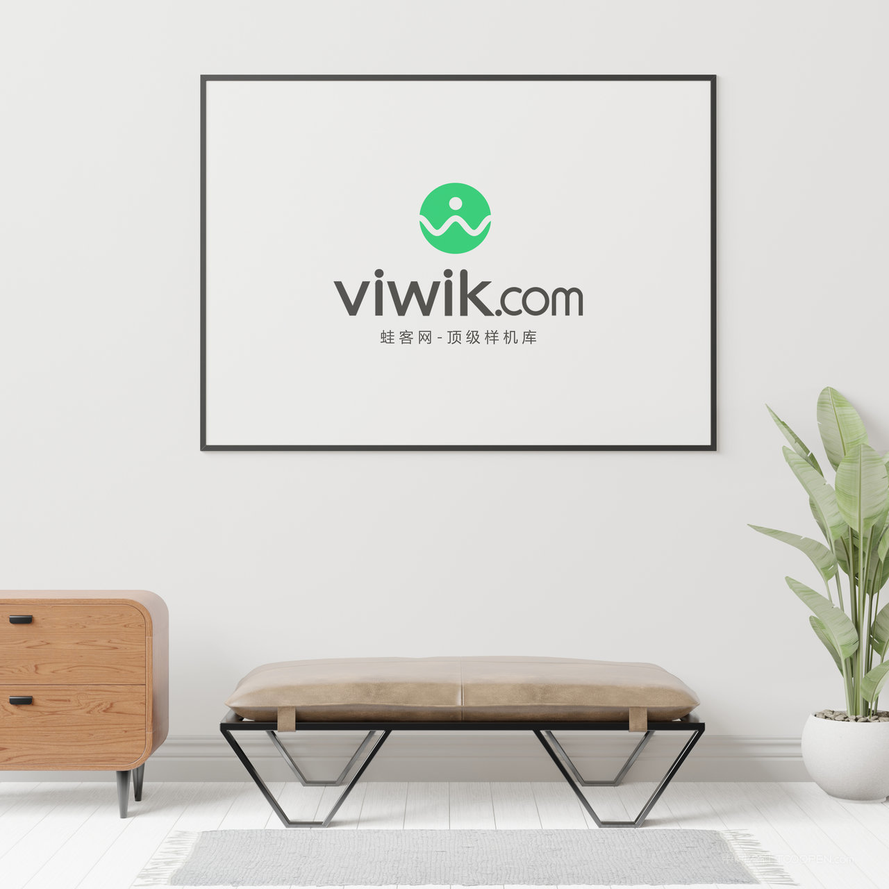 墙上挂画相框装饰画画框贴图样机