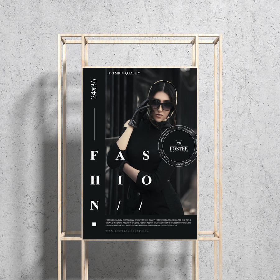 木框海报样机模板