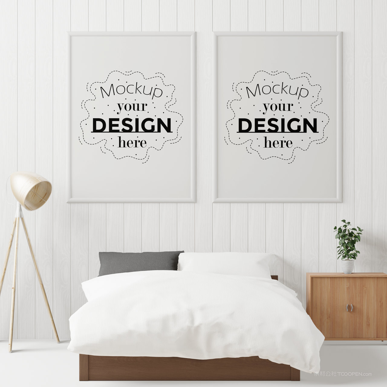 床头装饰画画框相框贴图样机