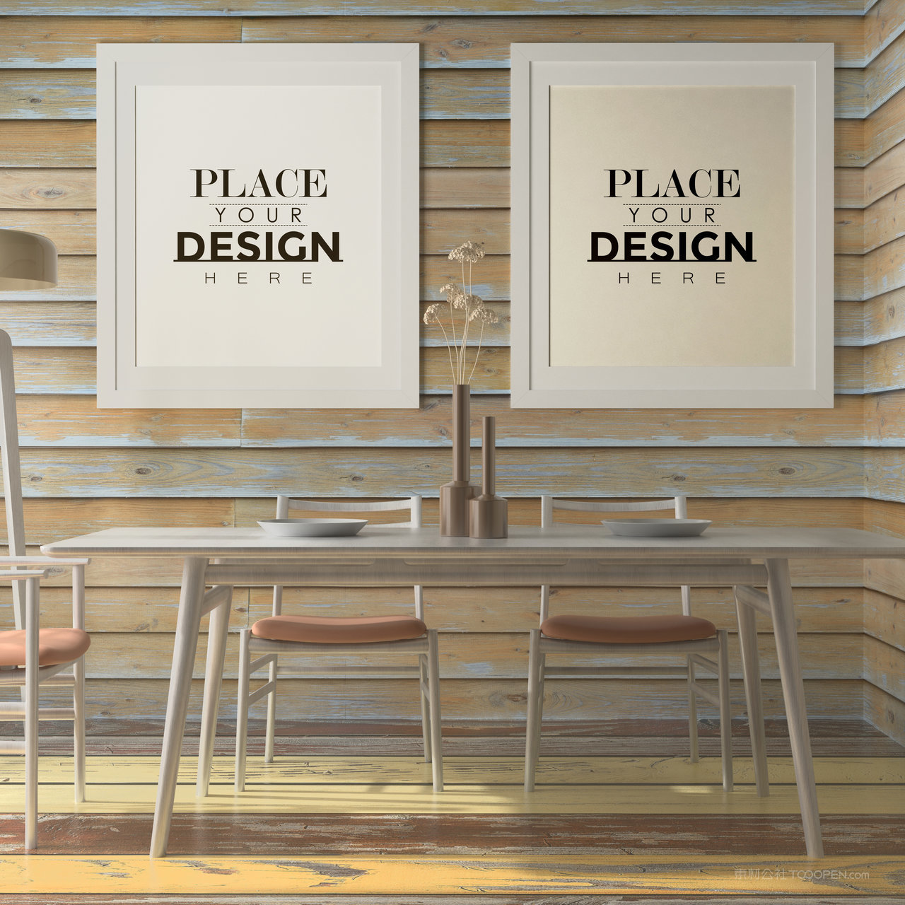 墙面挂画装饰画画框贴图样机