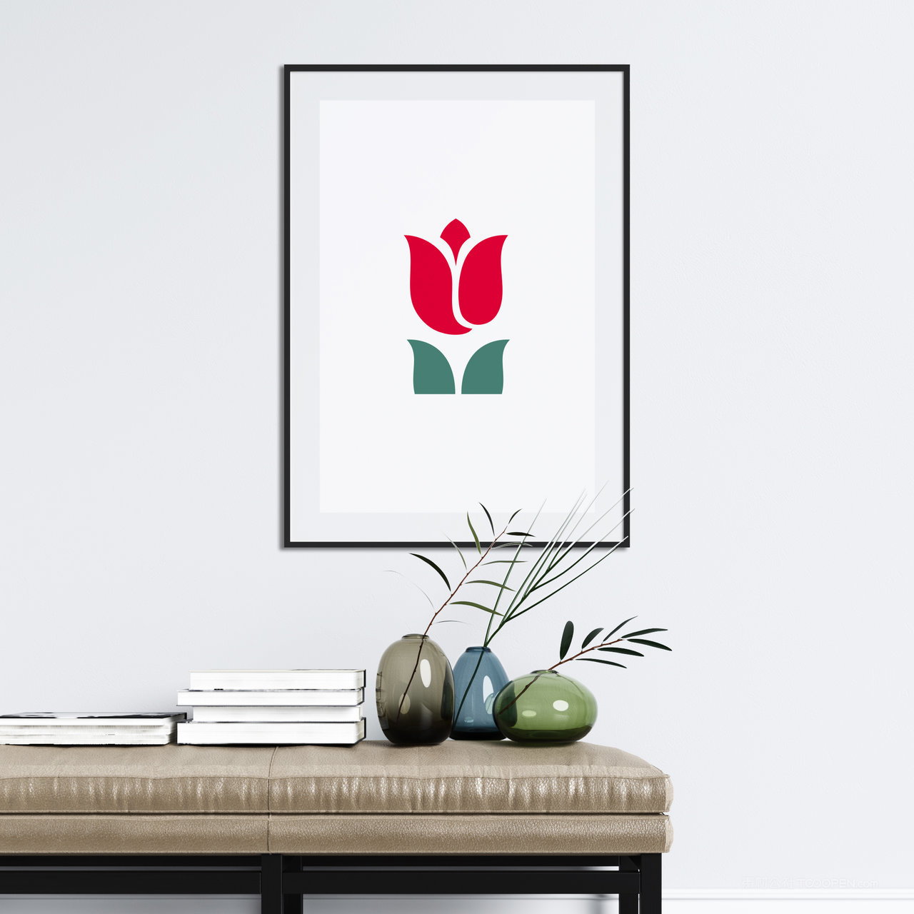 墙上挂画装饰画画框贴图样机