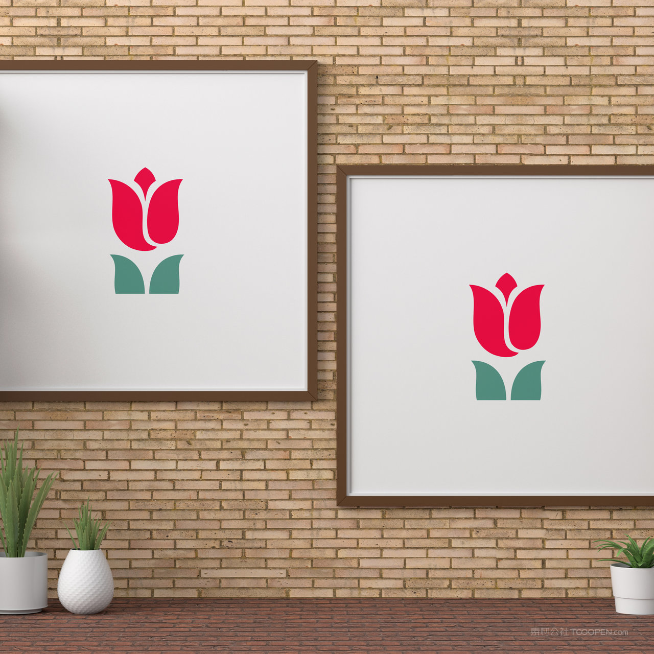 墙上挂画组合装饰画画框贴图样机