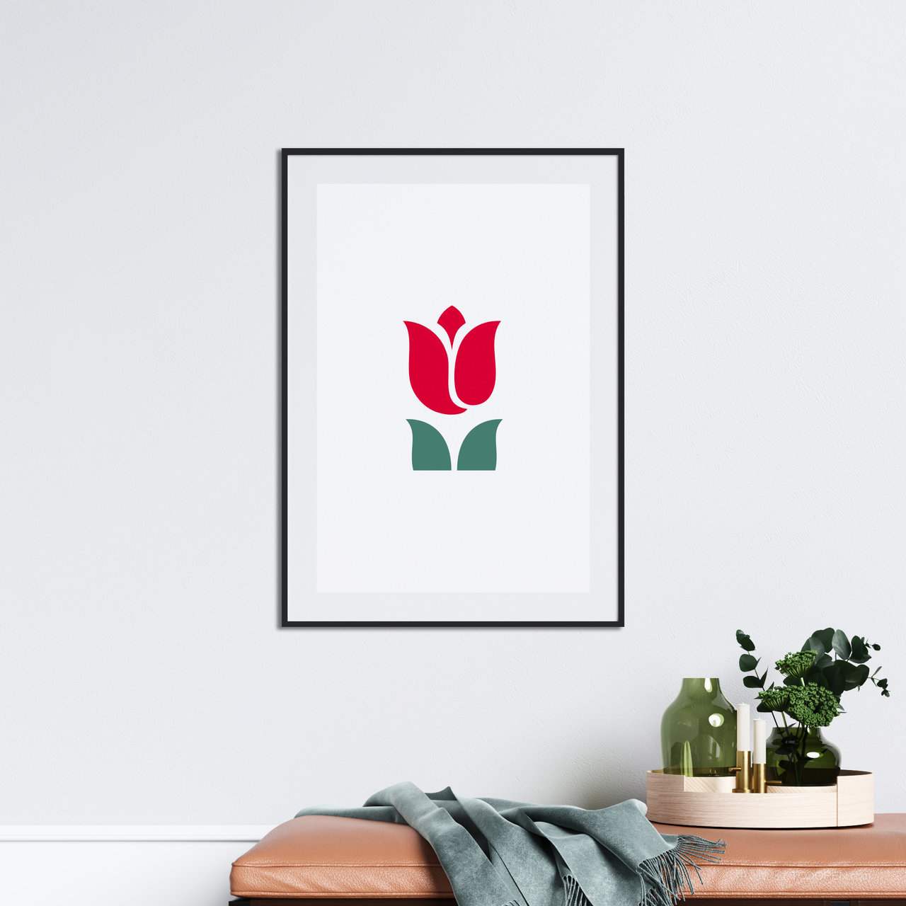 家居墙上挂画装饰画画框贴图样机