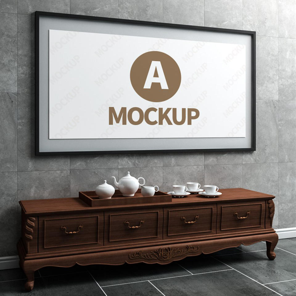 横版装饰挂画样机