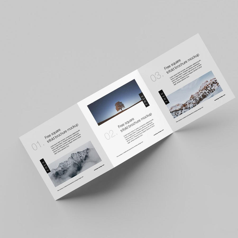 正方形三折页样机