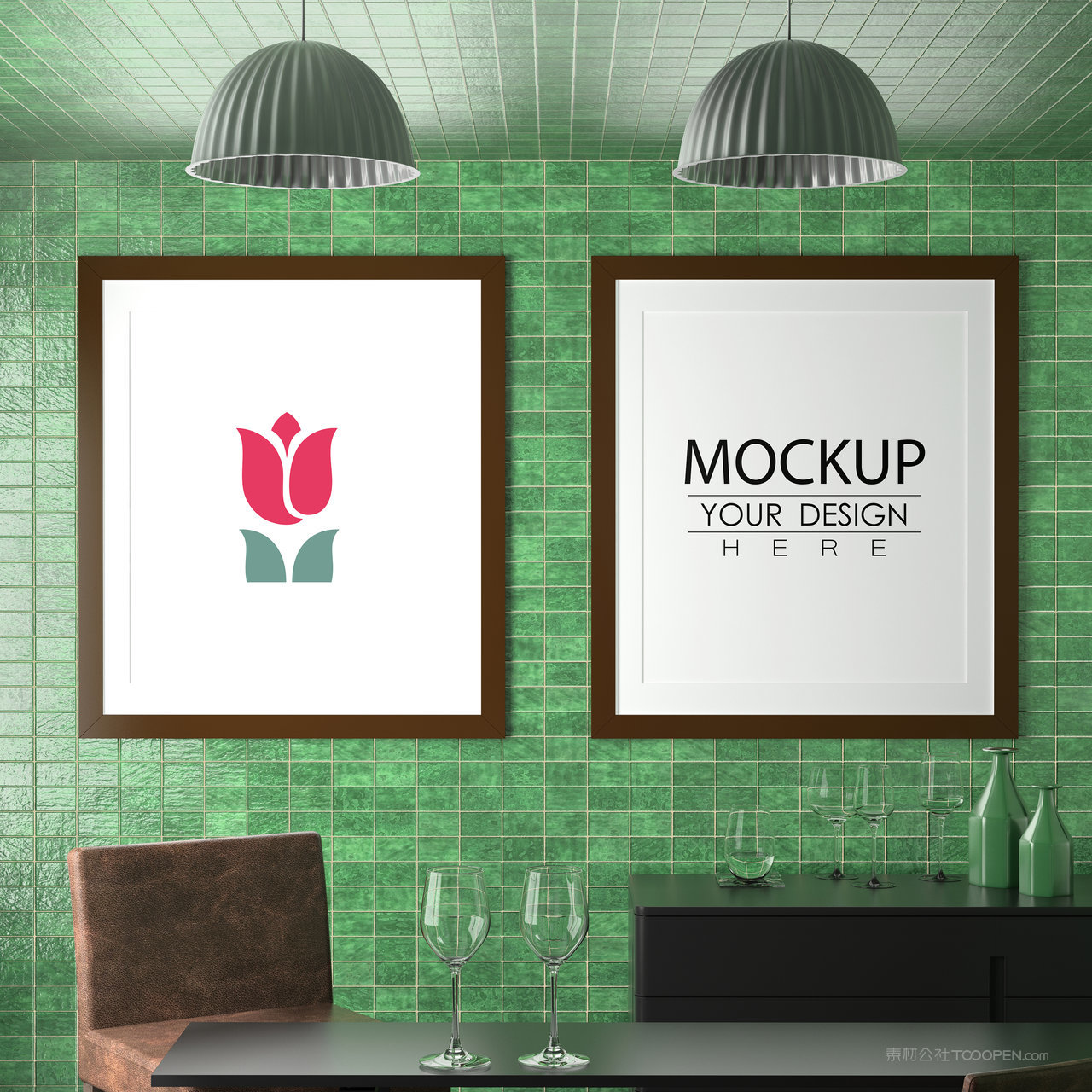 室内墙面装饰画画框贴图样机