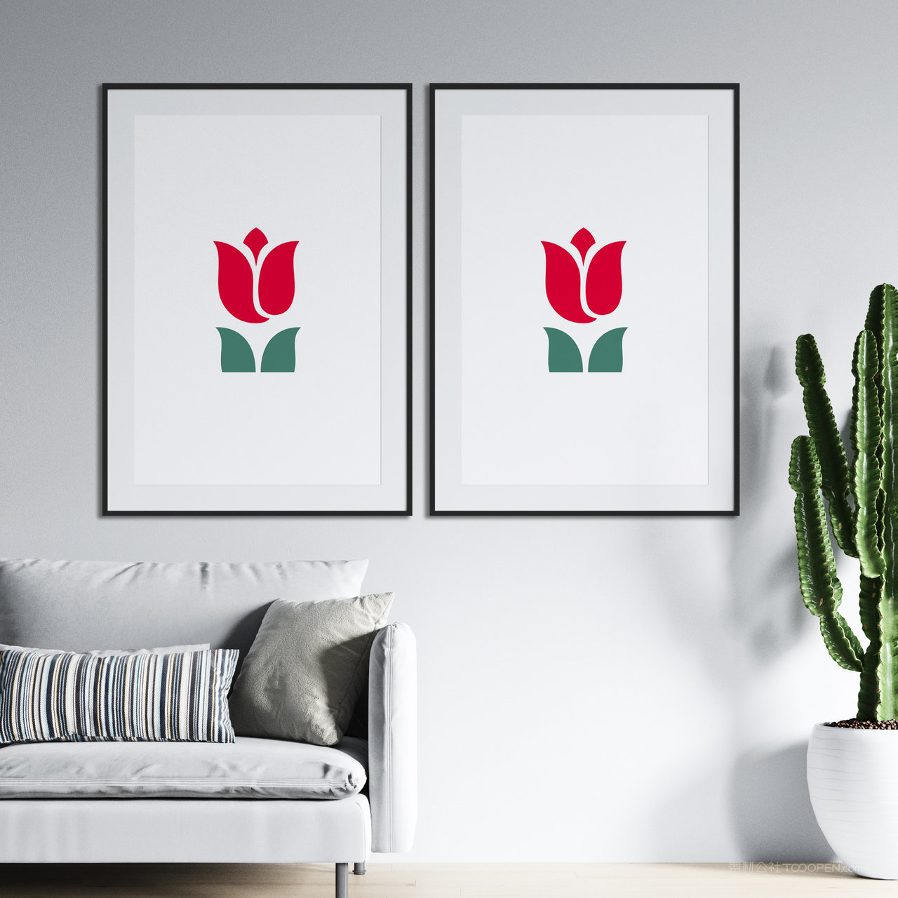 沙发背景墙装饰画画框相框挂画贴图样机