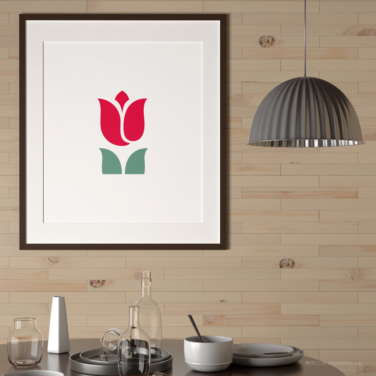 餐厅厨房装饰画画框相框贴图样机