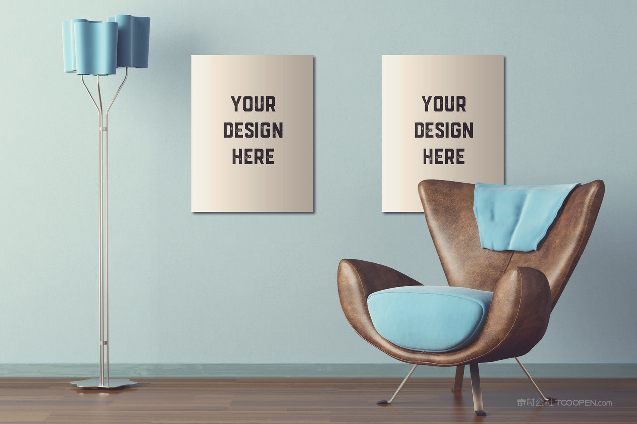 室内墙壁画框样机