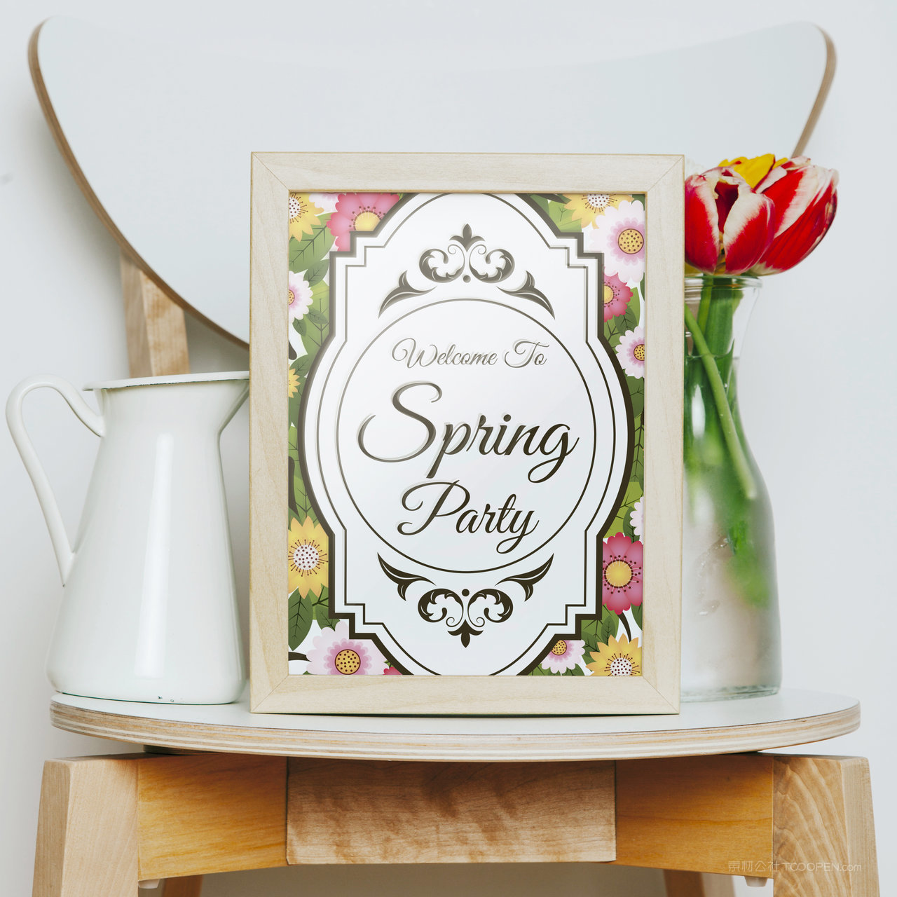 实木画框相框贴图样机