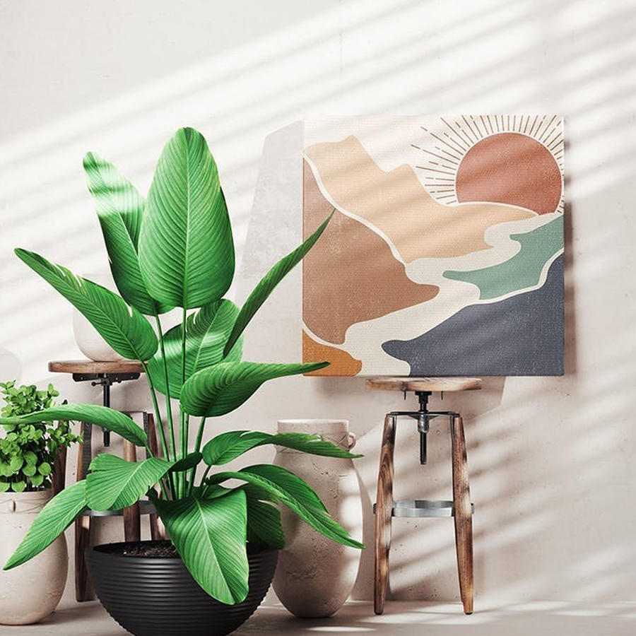 方形画布框架样机