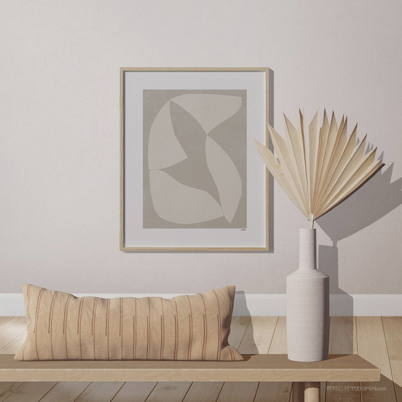 现代创意简约挂墙画框相框贴图样机