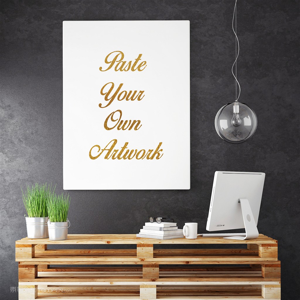 书房装饰画画框贴图样机