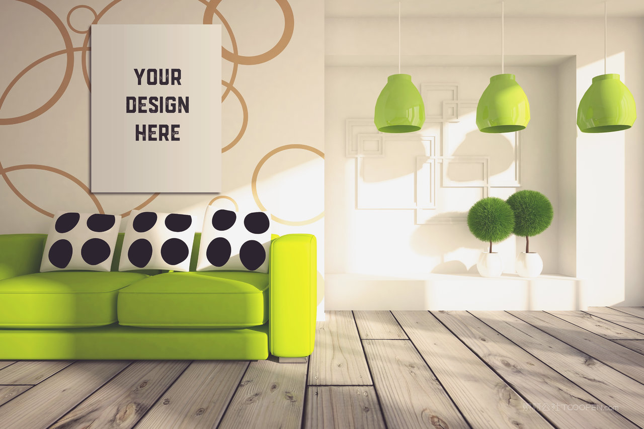 室内墙壁画框样机