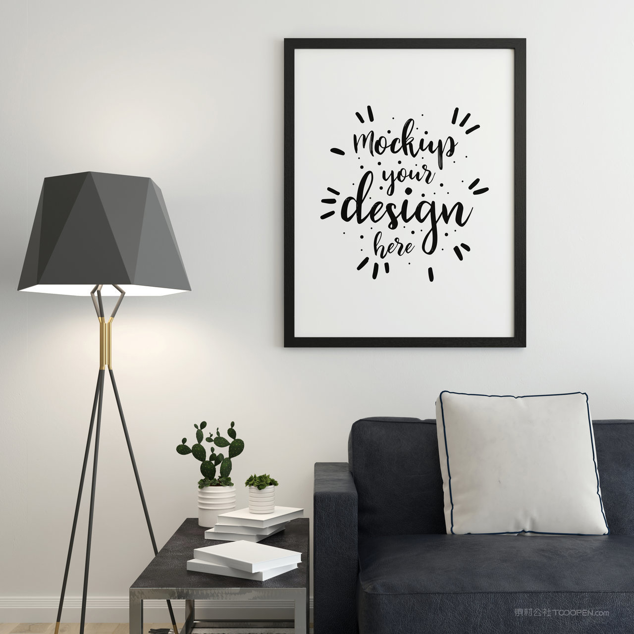 沙发背景墙画框相框贴图样机