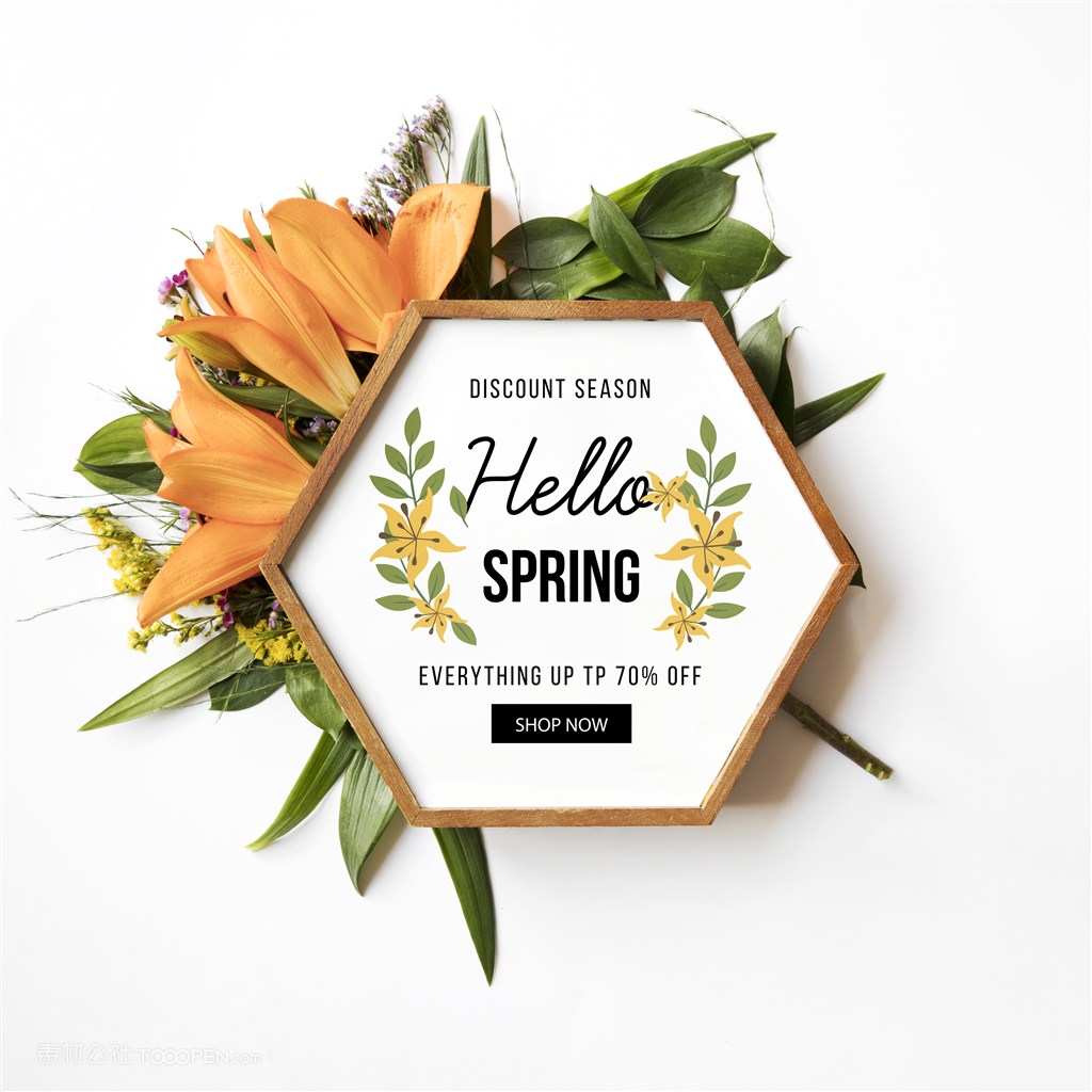 六边形相框画框贴图样机