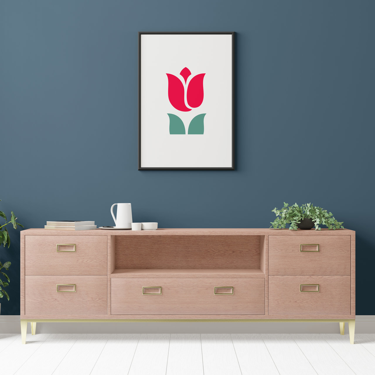 矮柜装饰画画框贴图样机