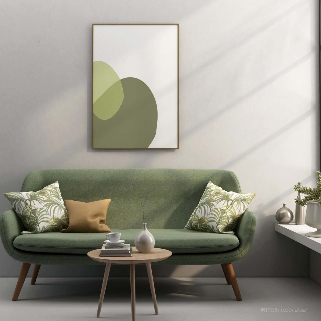 沙发背景墙装饰画画框贴图样机