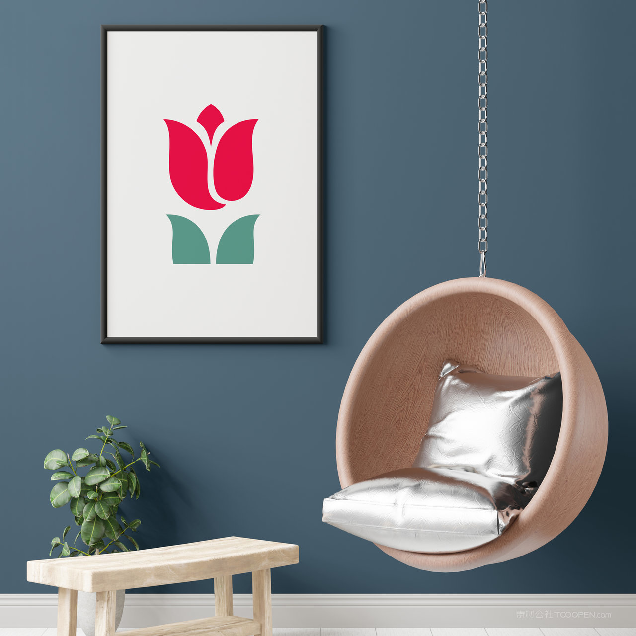 墙上挂画家居装饰画画框样机