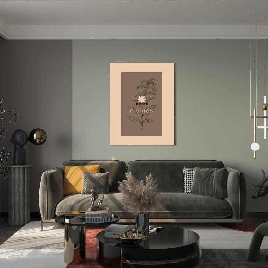 3现代精致大气客厅沙发背景墙装饰画样机